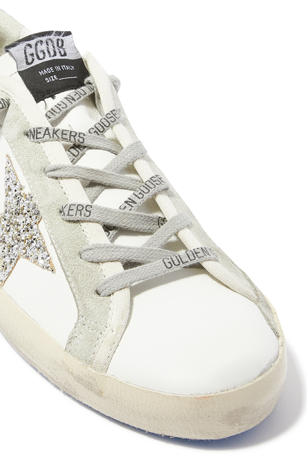 Super-Star Leather & Glitter Sneakers